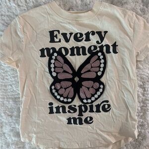 Zara Kids Cream Graphic T-Shirt